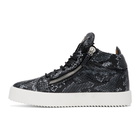 Giuseppe Zanotti Grey Python May Kriss High Top Sneakers