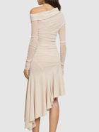 PHILOSOPHY DI LORENZO SERAFINI Stretch Tulle Asymmetric Dress