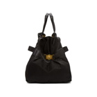 Versace Black Greek Taping Large Tote