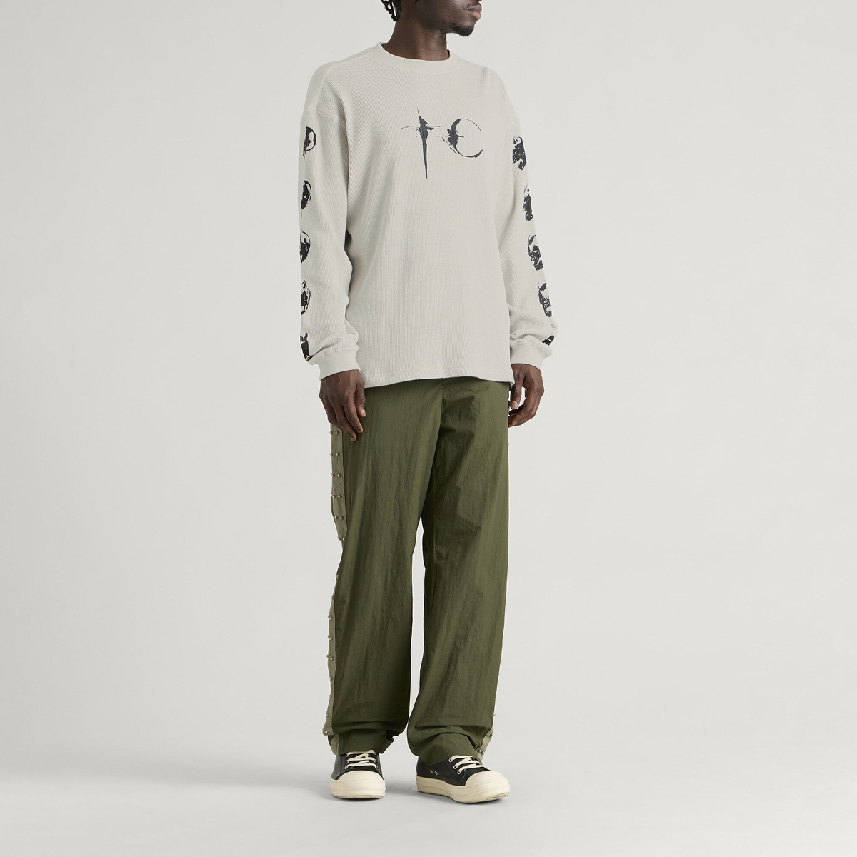 Thug Club Men's Endless Long Sleeve Top in Ivory