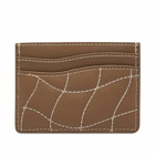 Dime Men's Quilted Leather Card Holder in Brown