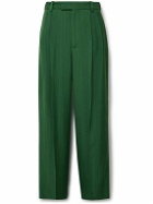 Jacquemus - Titolo Straight-Leg Pleated Woven Trousers - Green