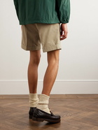 Baracuta - Straight-Leg Pleated Cotton-Gabardine Shorts - Brown