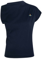 Vivienne Westwood Hebo Asymmetric Cotton top Navy