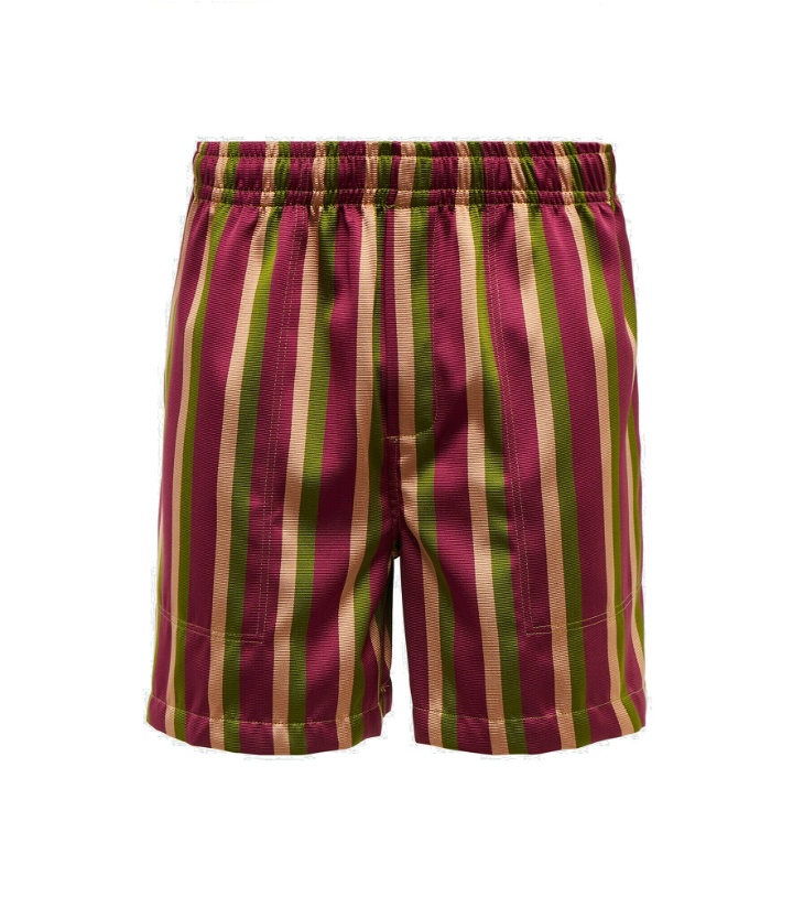 Photo: Bode - Striped faille shorts