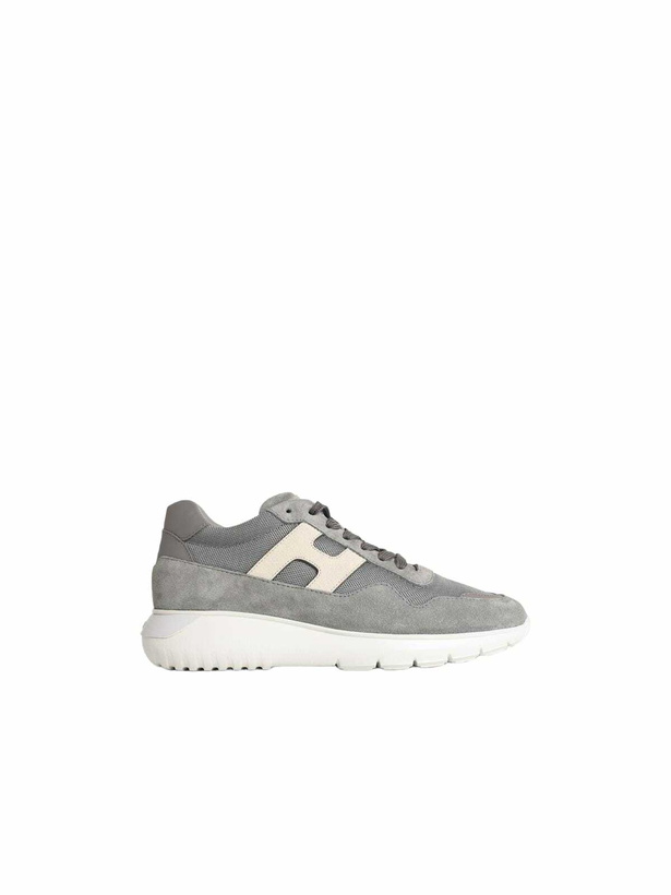 Photo: Hogan interactive 3 Grey Suede Blend Sneakers