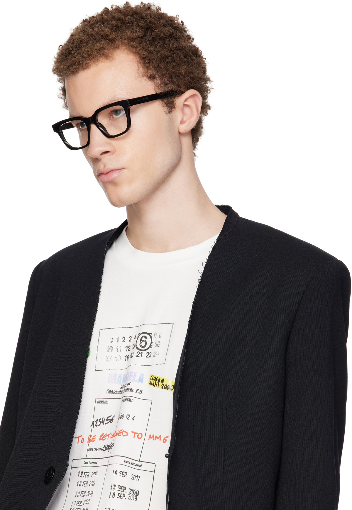 MM6 Maison Margiela Black 11 Glasses