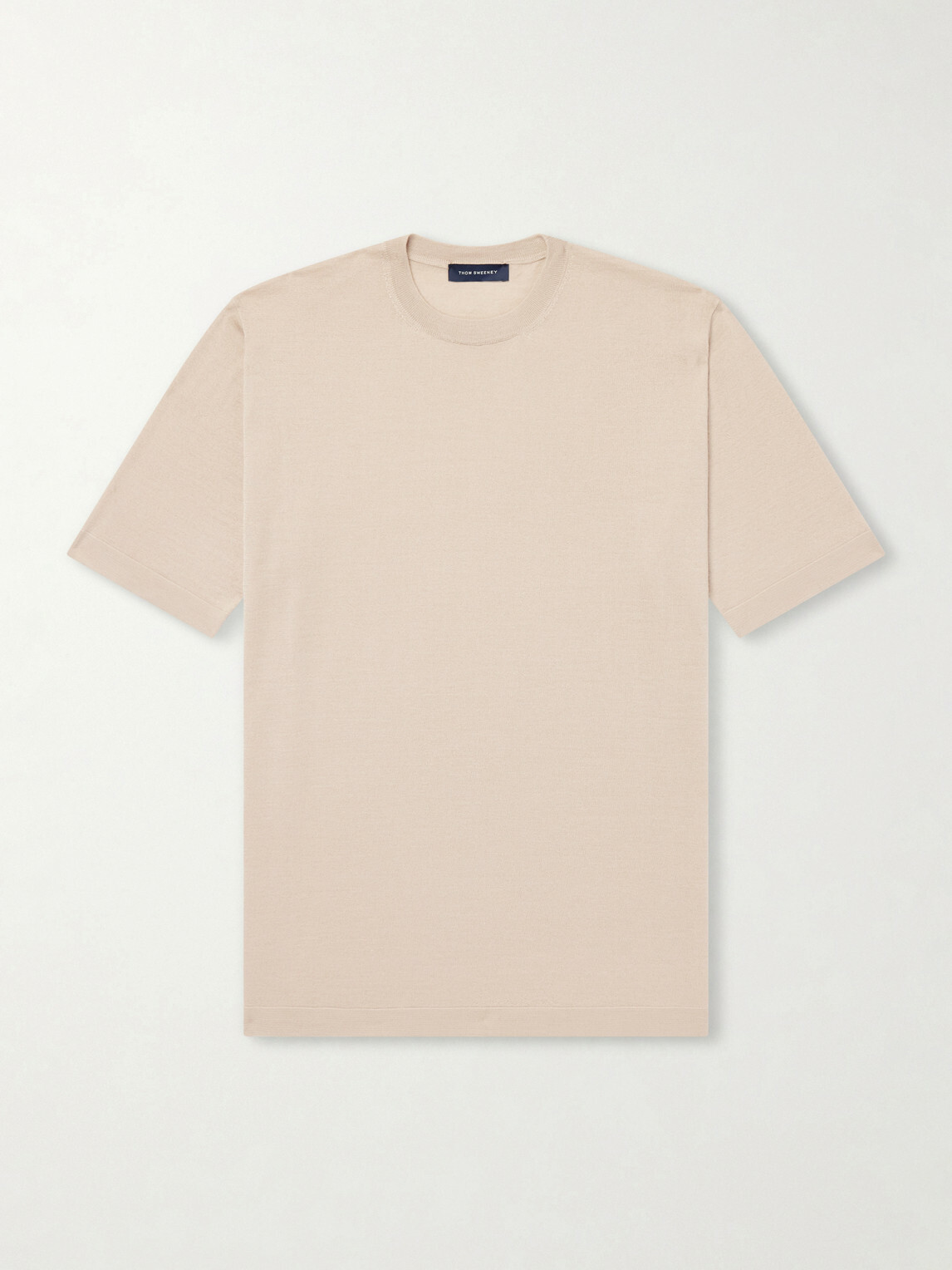 Thom Sweeney - Cashmere and Silk-Blend Knitted T-Shirt - Neutrals