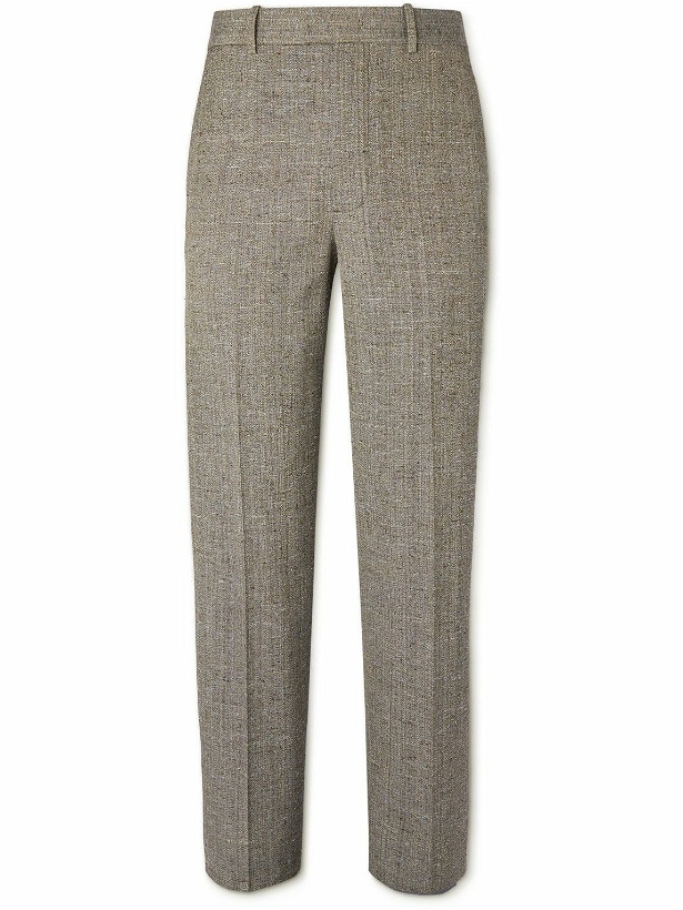 Photo: Bottega Veneta - Straight-Leg Tweed Trousers - Brown