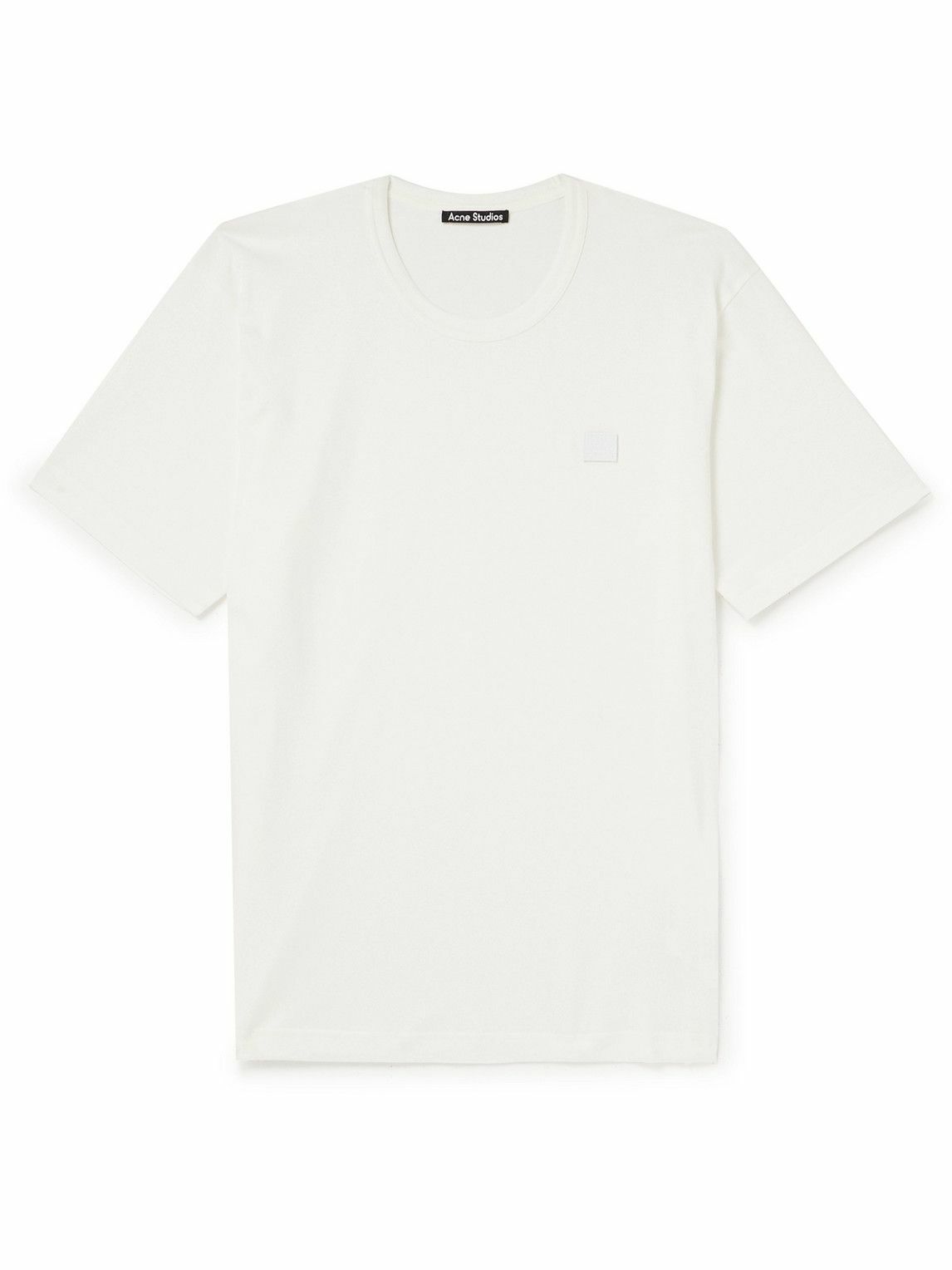 Acne Studios - Exford Logo-Appliquéd Cotton-Jersey T-Shirt - White Acne ...