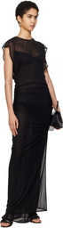 Jean Paul Gaultier Black 'The Jean Paul Gaultier Flocked' Maxi Dress