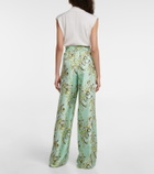 Pucci Printed silk wide-leg pants
