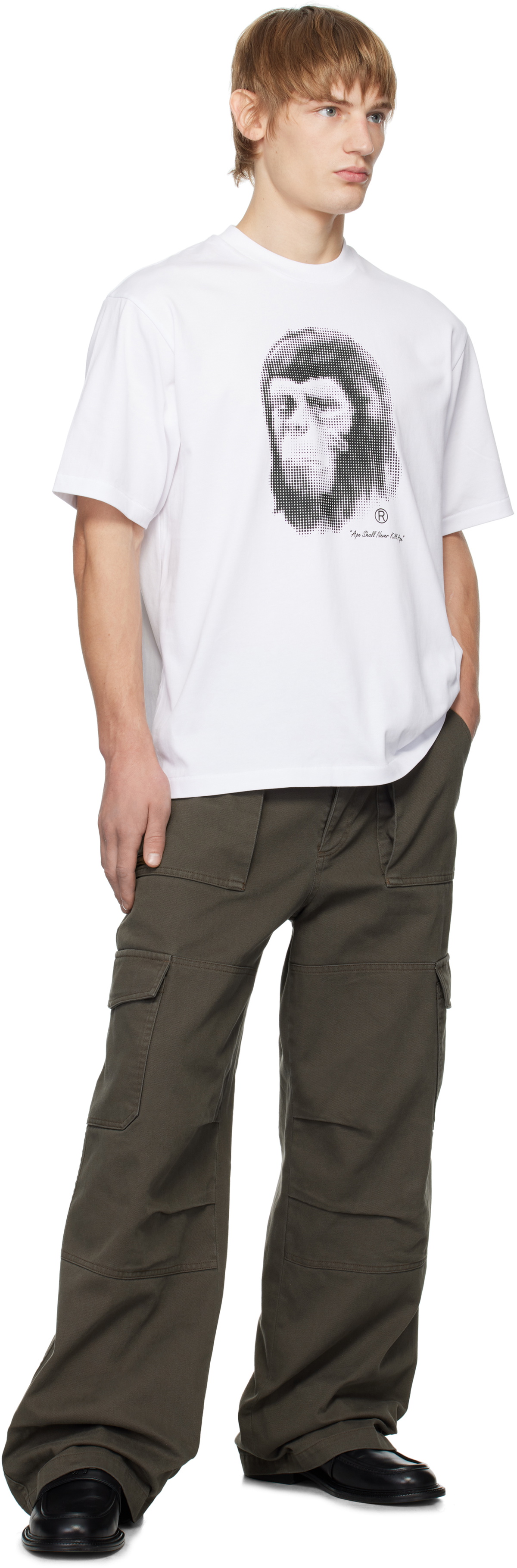 BAPE White Pixel Comic Ape Head T-shirt A Bathing Ape