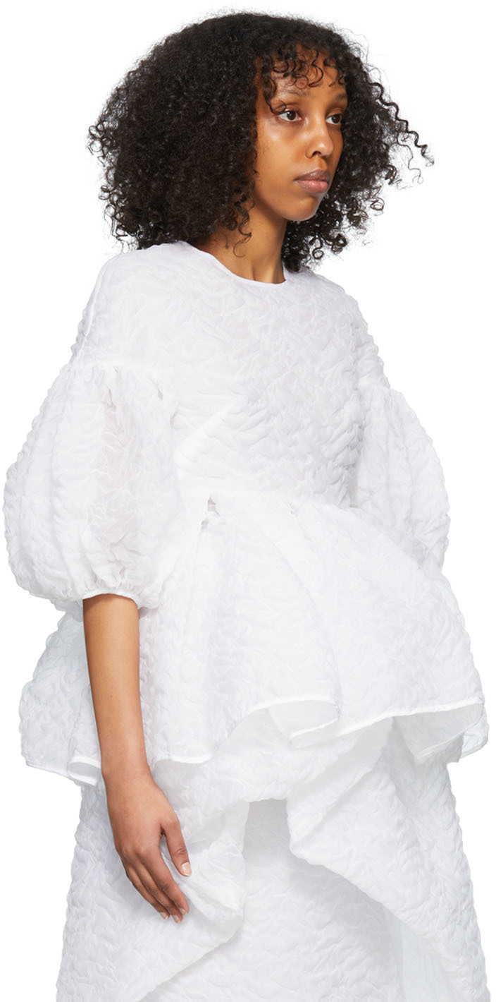 Cecilie Bahnsen White Jerry Blouse Cecilie Bahnsen