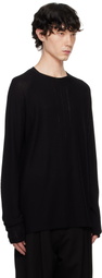 DEVOA Black Long Sleeve Knit T-shirt