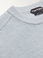TOM FORD - Degradé Cashmere, Mohair and Silk-Blend Sweater - Blue