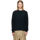 Maison Margiela Navy Virgin Wool Crewneck Sweater