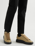 Alexander McQueen - Exaggerated-Sole Leather Sneakers - Brown
