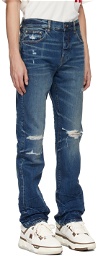 AMIRI Indigo Fractured Jeans