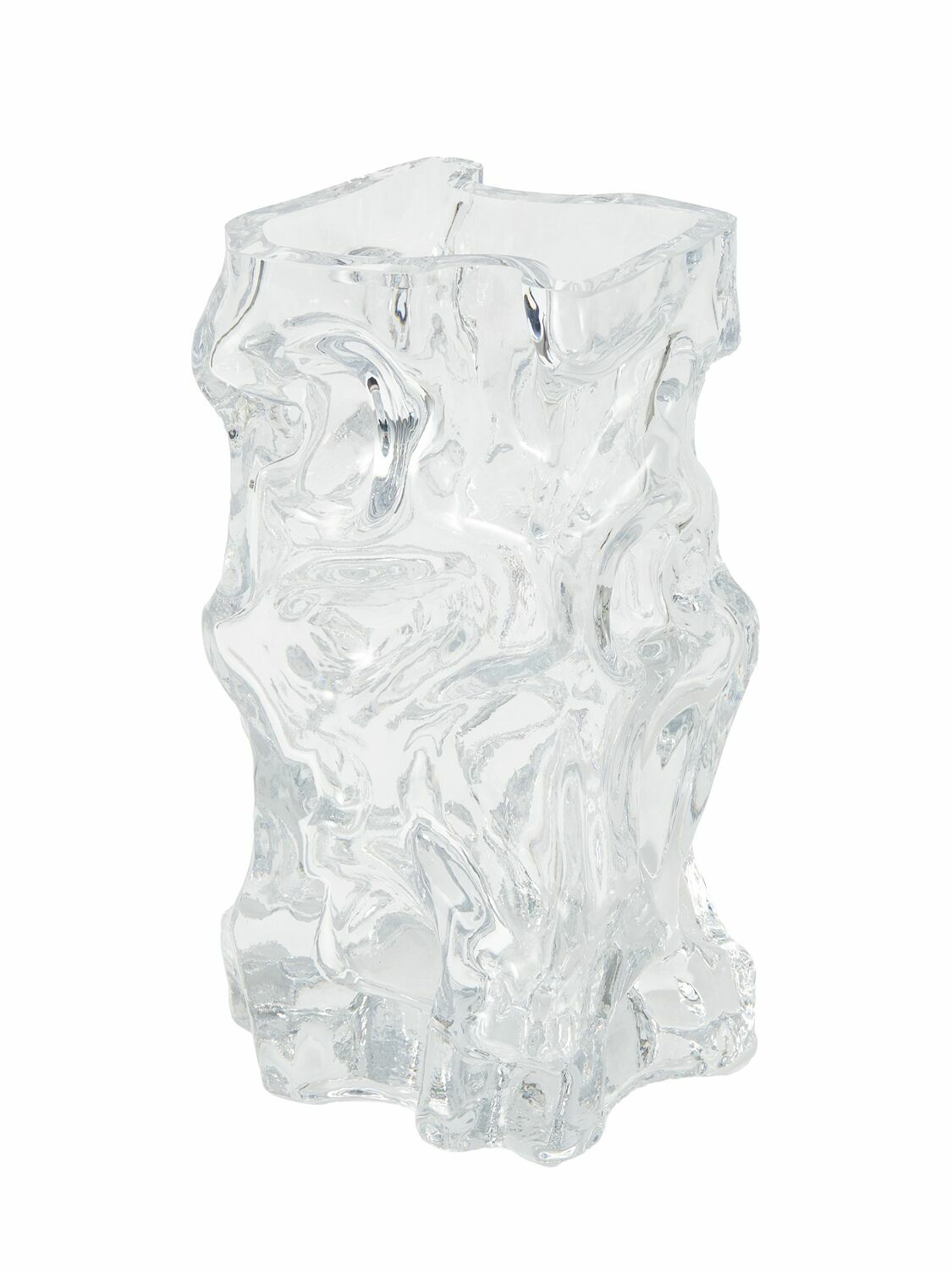 POLSPOTTEN Clear Ice Glass Vase