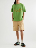 BODE - Ric Rac-Trimmed Cotton-Jersey T-Shirt - Green
