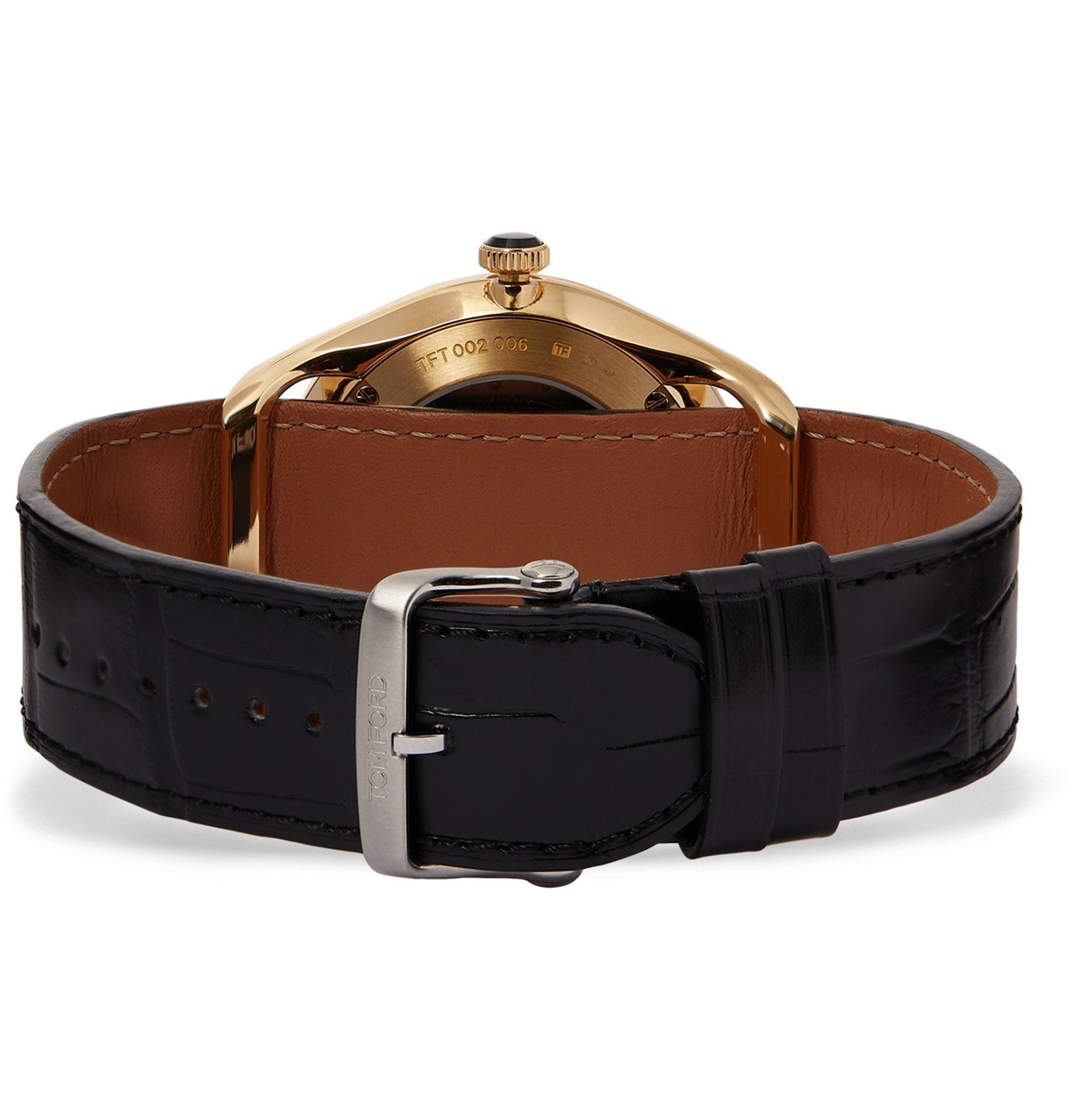 Tom Ford Timepieces - 002 40mm 18-Karat Gold and Alligator 