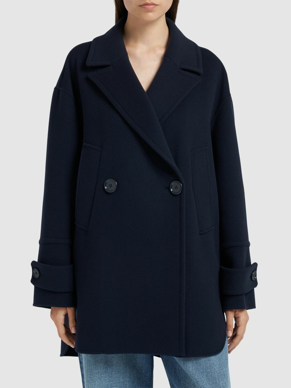 ☆’S Max Mara☆直営店買付☆お洒落Caban Coat/VANIA S MAX MARA Vania Wool Double Breasted Short Coat S Max Mara