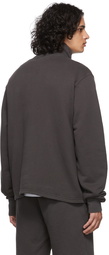 Les Tien Black Faded Half-Zip Yacht Sweatshirt