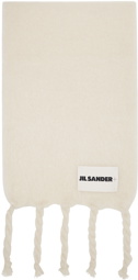 Jil Sander Off-White Mohair Scarf