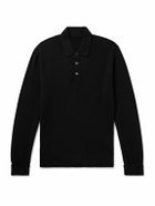 Anderson & Sheppard - Wool and Cashmere-Blend Polo Shirt - Black