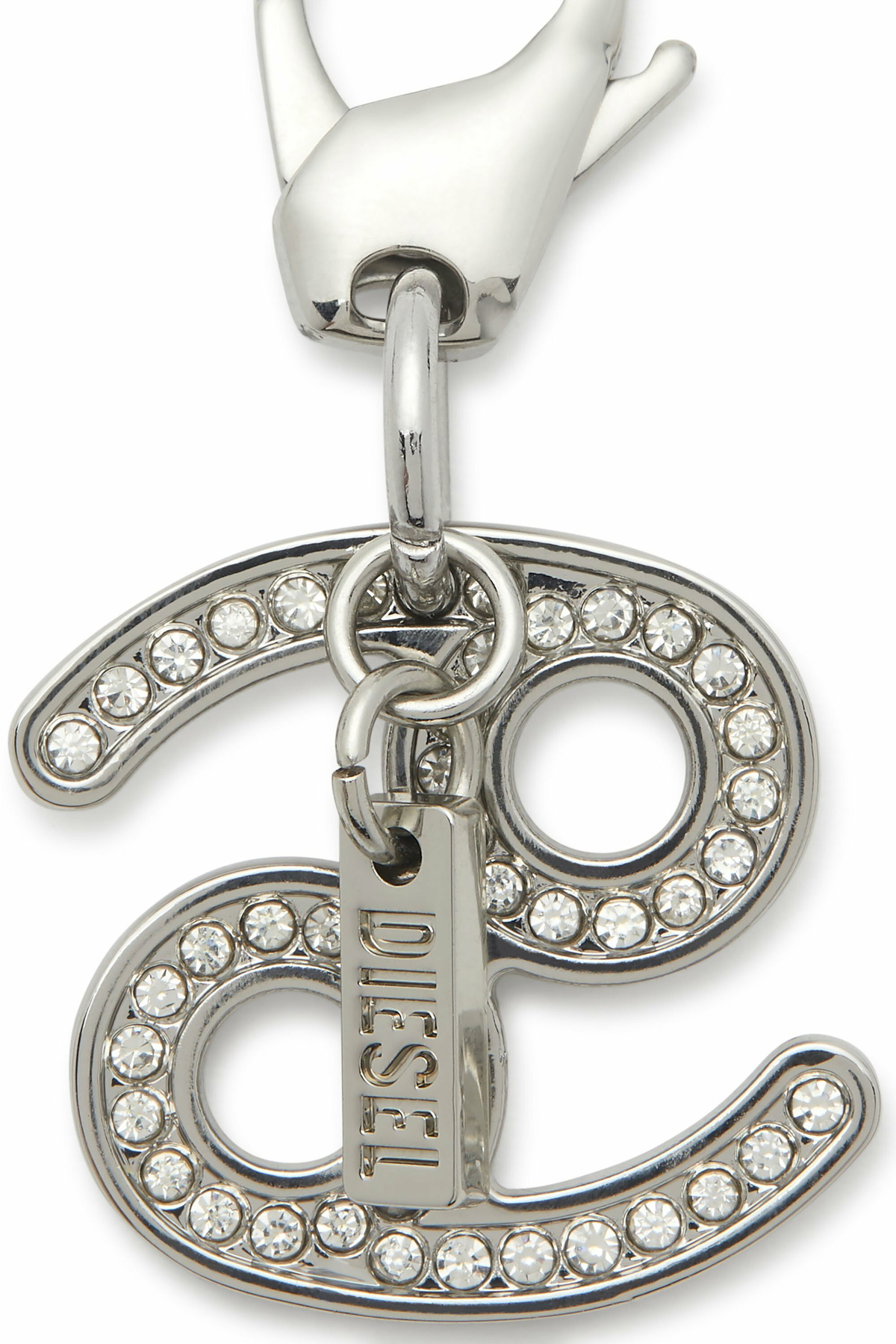 Diesel Metal Cancer charm with rhinestones - Charms and Keyrings - Unisex - Silver