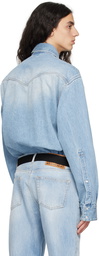 VTMNTS Blue Flap Pocket Denim Shirt