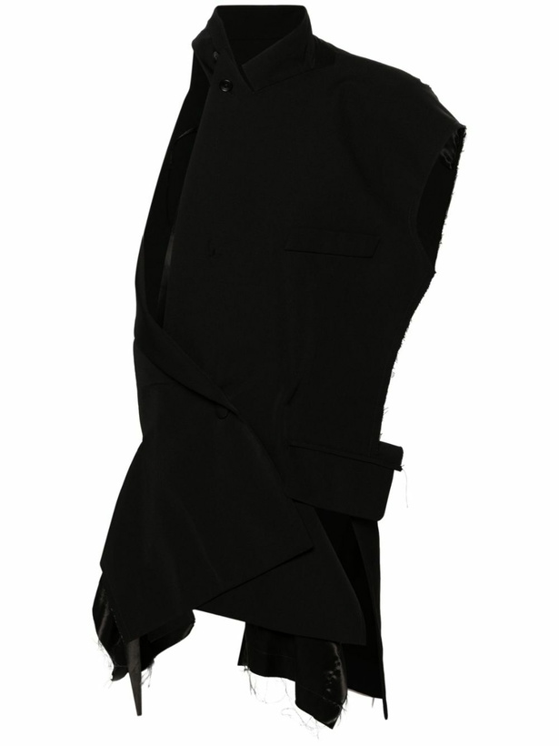 Photo: MLGA Black Deconstructed Asymmetric Jacket