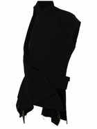 MLGA Black Deconstructed Asymmetric Jacket