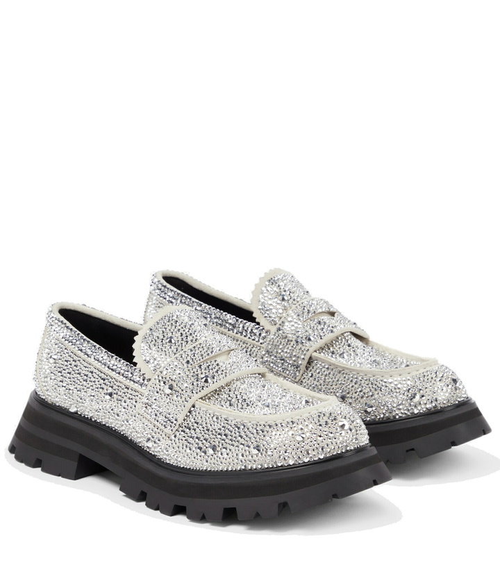 Photo: Alexander McQueen - Wander crystal-embellished loafers
