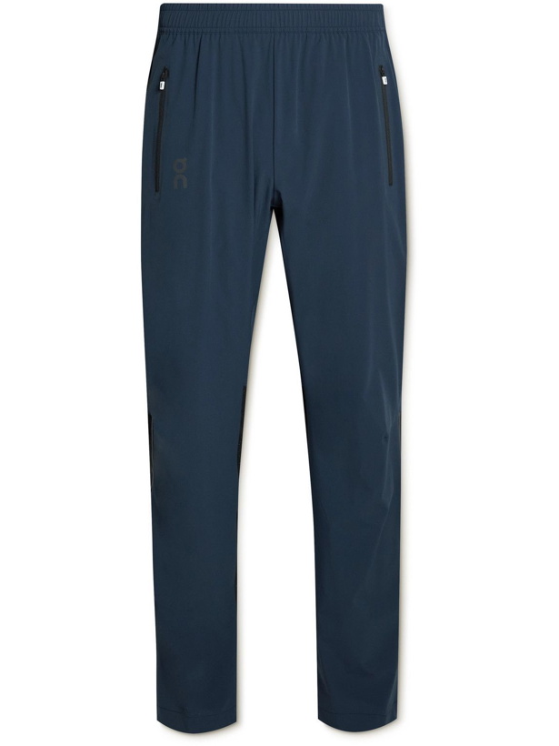 Photo: ON - Tapered Mesh-Panelled Recycled Shell Track Pants - Blue
