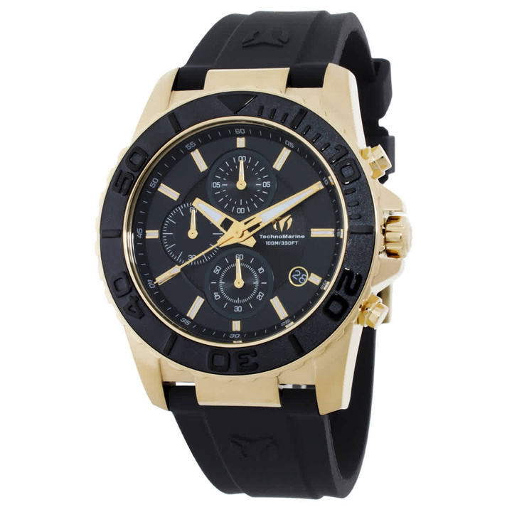 Photo: Technomarine Sea Chronograph Quartz Black Dial Mens Watch TM-725003