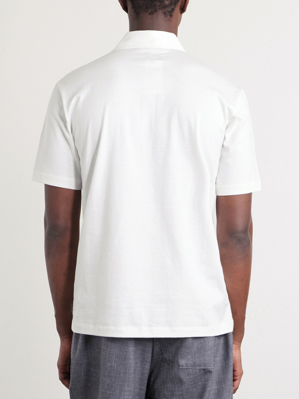 Slowear - Cotton and Silk-Blend Jersey Polo Shirt - White