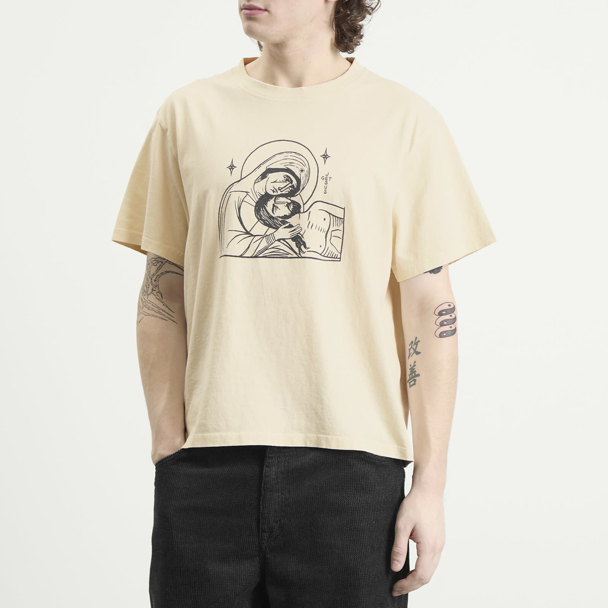 Second/Layer Men's Second Layer Baby Baggy La Piedad T-Shirt in White