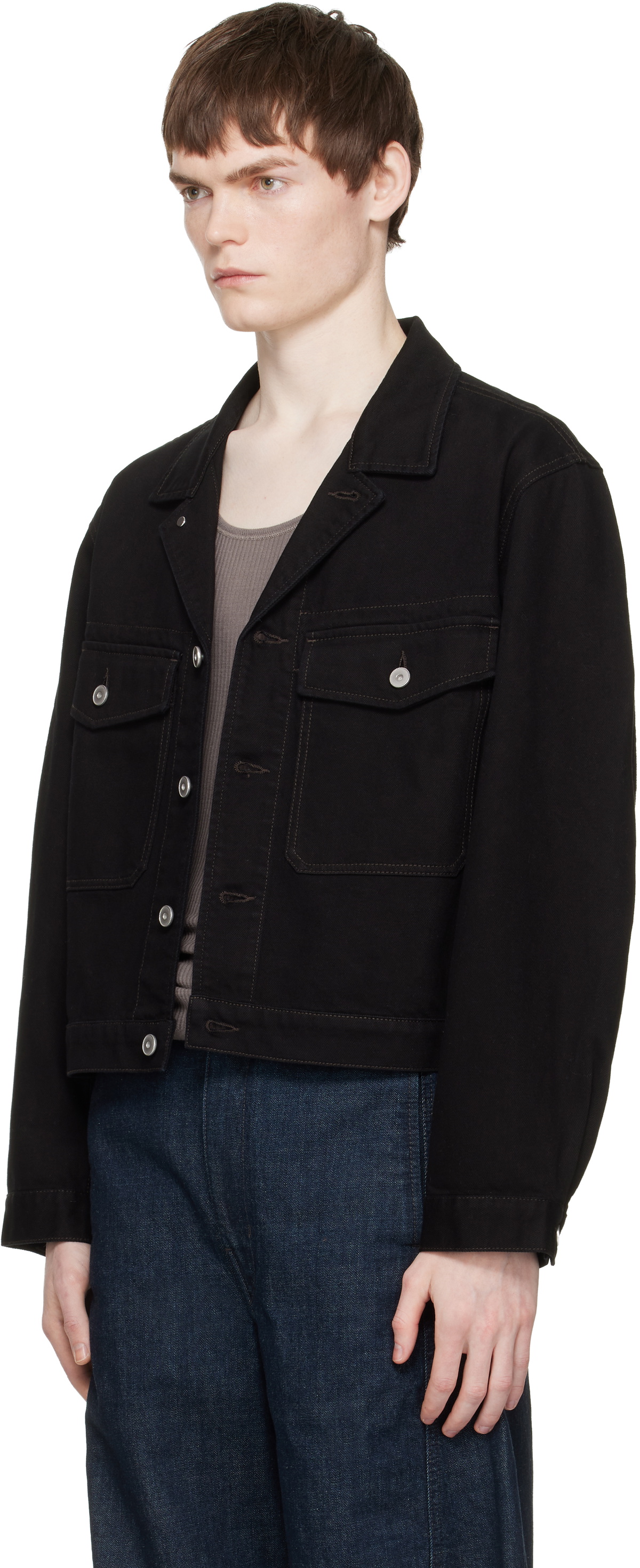 LEMAIRE Black Trucker Denim Jacket