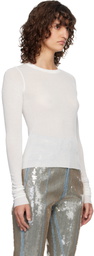 Rick Owens Off-White Temple Cropped Rib LS T-shirt