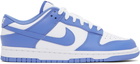 Nike Blue & White Dunk Low Retro Sneakers