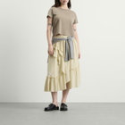 YMC Women's Draped Midi Skirt in Shell
