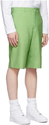 Comme des Garçons Homme Plus Green Wool Shorts
