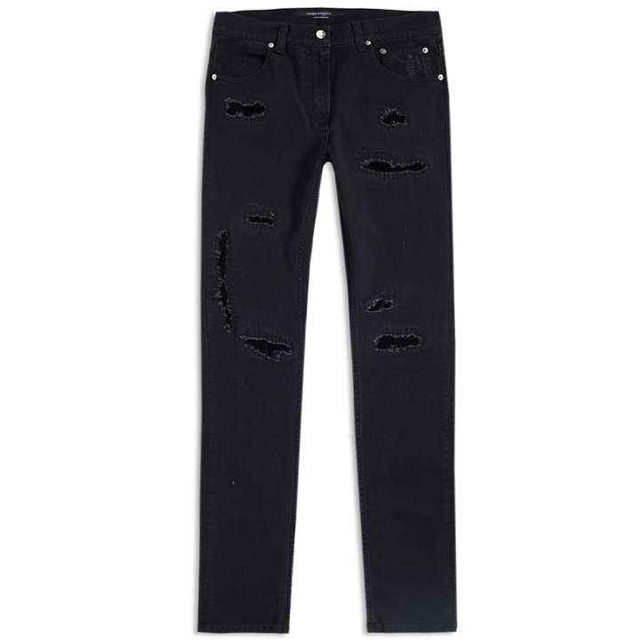 Photo: Alexander McQueen Distressed and Repaired Skinny Fit Jeans