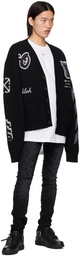 Off-White Black Varsity Cardigan