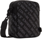 Versace Jeans Couture Black Saffiano Allover Messenger Bag