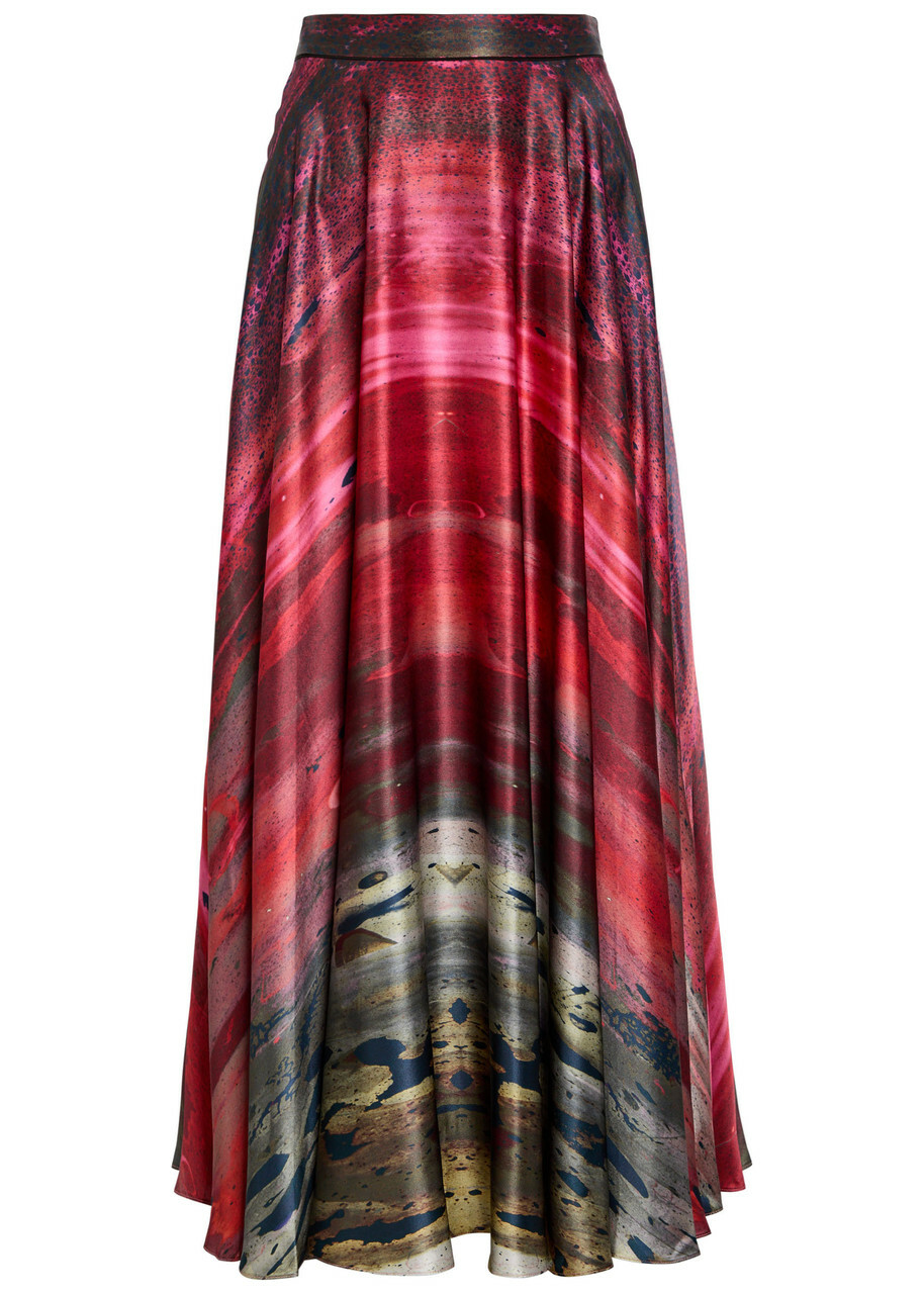 Roksanda Ameera Printed Silk Skirt Multicoloured 1