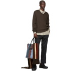 LHomme Rouge Brown Home V-Neck Sweater