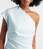 SIR One-shoulder linen top